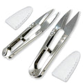 2-Pack Bonsai Pruning Shears, 4.1" Stainless Steel Spring-Loaded Precision Snips with Blade Covers for Buds, Herbs, Flowers, Sewing & Crafts