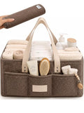 Baby Diaper Caddy Organizer with Waterproof Changing Pad, Taupe - color: 4/ Taupe Diaper Caddy with Changing Pad