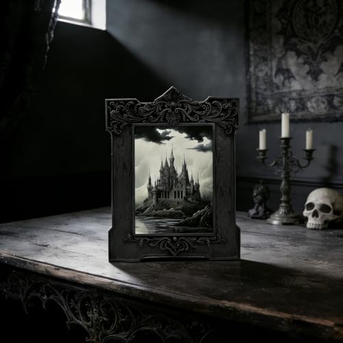 SIKOO 2.5x3.5 Vintage Picture Frames Small 2.5x3.5 Gothic Picture Frame with Glass Front for Tabletop and Wall Hanging Victorian Home Decor Gallery Wall Black - color: Black, size: 2.5 x 3.5