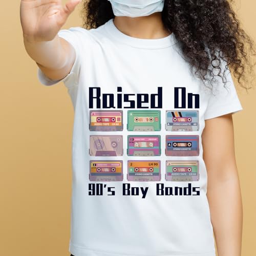 SUPERDANT 4PCS 80's Music Iron on Transfer Paper Vintage Vibe Radio DIY Colorful Heat Transfer Sticker Washable Iron-on Decals for T Shirts DTF Transfers Ready to Press for Clothing Hoodie Bag Jackets - style: 80s