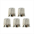 Metal Thimble Finger Protectors - Pack of 5 - Stainless Steel Thimbles - Hand Protector for Sewing