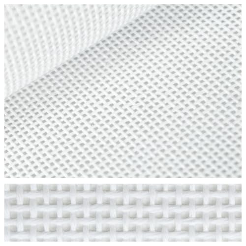 13 Mesh 21"x17" Mono Needlepoint Canvas Roll, White, Cotton - size: 13mesh 21"x17"