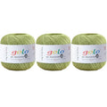 golo 3 Balls Crochet Thread Size 20 Embroidery Thread Crochet Yarn for Hand 203 - color: 000-8-203Avocado