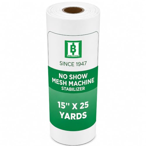 HBI No Show Mesh Embroidery Stabilizer Roll, Cut Away, 15 in x 25 yd - size: 15" x 25 yd