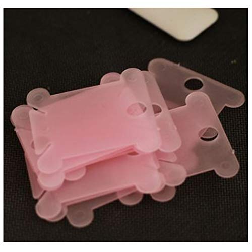 Ximimark 200 Plastic Thread Bobbins for Cross Stitch Embroidery Floss&Craft Storage,Pink