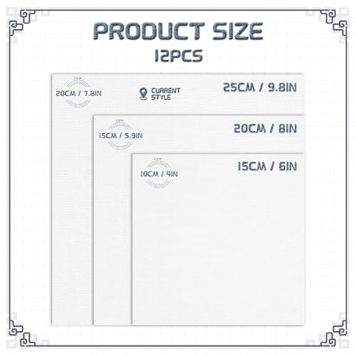 Embroidery Fabric Squares 10x10in, 12 Pcs White Cotton Cloth for DIY Crafts - size: 10 x 10 Inch
