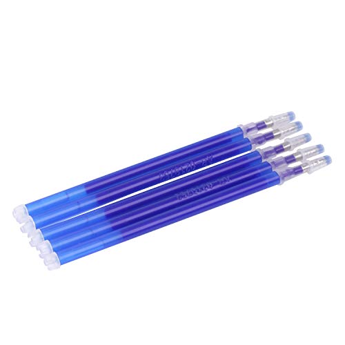 Heat Erasable Fabric Marking Pens 100pcs,Disappearing Ink Cloth Tracing Refills for Creating Washable Art and Lettering,Sewing,Quilting,Dressmaking,Shoesmaking,Leather - color: 100pcs blue