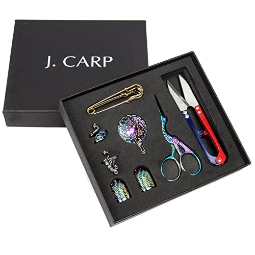 Embroidery Scissors Kit, 11 in 1 Portable Sewing Tool Set with Case, Supplies for Lovers, Home, Travelers, Adults, Beginners