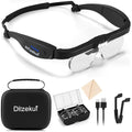 Dilzekui Magnifying Glasses w/Light,1.5X-5X Magnifying Glass Acrylic Lenses - color: Black