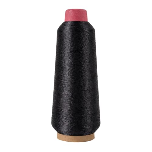 Mandala Crafts Metallic Black Embroidery Floss for Sewing, 3281 Yard Spool - color: Black, size: 3000M 3281 Yard