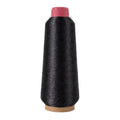 Mandala Crafts Metallic Black Embroidery Floss for Sewing, 3281 Yard Spool - color: Black, size: 3000M 3281 Yard