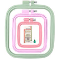 ZOCONE 3Pcs 3 Size Square Embroidery Hoops, ABS Plastic Embroidery Hoops Cross Stitch Hoops Embroidery Frames for Sewing, Needlework, Embroidery Projects (Size-3", 4.3", 6.5") - style: 3Pcs Size-3", 4.3", 6.5"