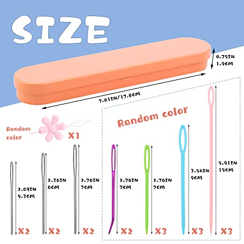 Yarn Needle, Bent Tapestry Needles, Plastic Large Eye Sewing Needles - color: Colorful 20 PCS