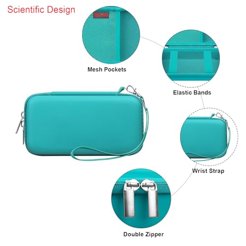 Elonbo Diabetic Supplies Travel Case for Glucose Meter Diabetes Testing Kit - color: Green+ Inside Green