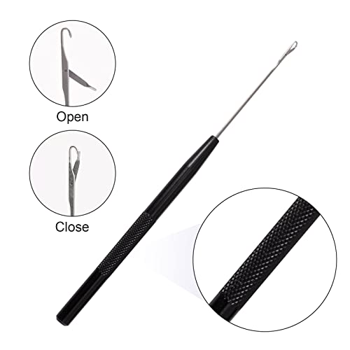 NEWISHTOOL Stainless Steel Hair Extension Loop Tool Kit Beads Device Tool - color: Black