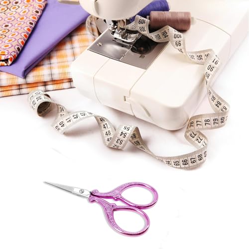 3.6 inch Embroidery Scissors with Sheath Sharp Sewing Crochet Cross Stitch - color: Purple