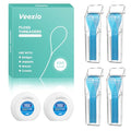 Floss Threaders 400 Count with 2 Pack 50M Mint-Flavored Waxed Dental Floss - color: Floss Threaders Set (W/ Dental Floss)