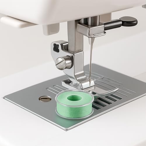 Mandala Crafts Mint 15J SA156 Prefilled Bobbin Thread, 144 PCs - color: Mint, size: Size A 144 X 142 Yards