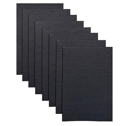 Jtnohx Stiff Felt, 2mm Thick Felt Sheets for Crafts, 8"x12" Hard Felt Fabric Squares 8Pcs for DIY Projects (Black) - color: Black