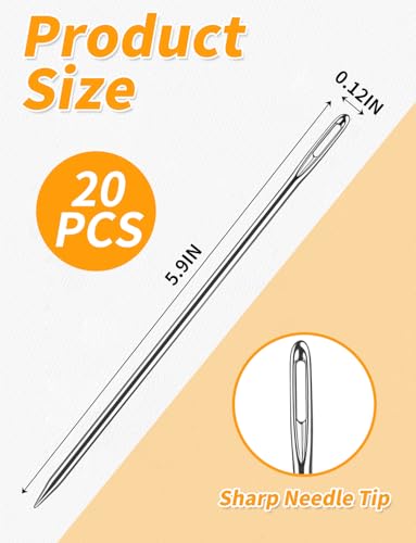 Sewing Needles for Upholstery, 10PCS, 6" Length - size: 6 IN
