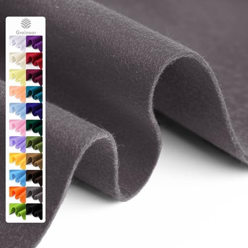 Dark Gray Soft Felt Sheet, 18" x 36", 1.6mm Thick Acrylic Felt Fabric - color: Dark Gray, size: 18 inch x 36 inch