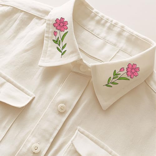 BENECREAT 4 Sheets Plants Sewing Embroidery Stabilizers, 109pcs Flowers Grass Embroidery Paper with Pre-Printed Water Soluble Stabilizer for Embroidery Hand Sewing Lover Beginners - color: Plants