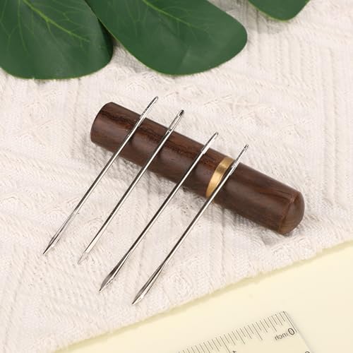 15pcs Leather Sewing Needles Kit, Large Eye Hand Stitching Needle