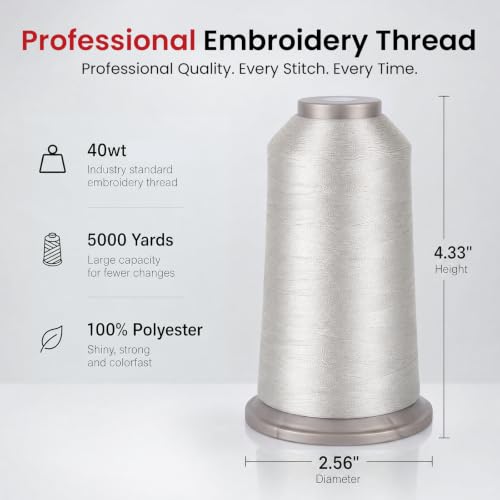 BAI Polyester Embroidery Machine Thread 5000 Yards Royal Blue+634 - color: Royal Blue+634