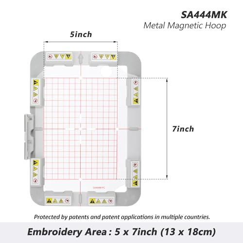 Sew Tech Magnetic Embroidery Hoop for Brother, 5x7in 130x180mm Bar SA444 - color: 5"x7" - SA444MK