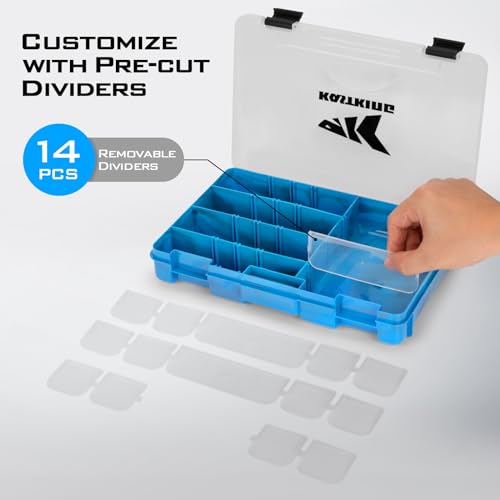 KastKing Utility Tackle Boxes, 3600 and 3700 Fishing Tackle Trays - color: Blue Camouflage, size: 3600(2Pack)