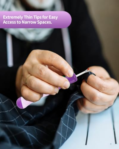 3Pcs Seam Rippers, Stitch Ripper with Protective Caps, Gift for Crafters - color: Purple