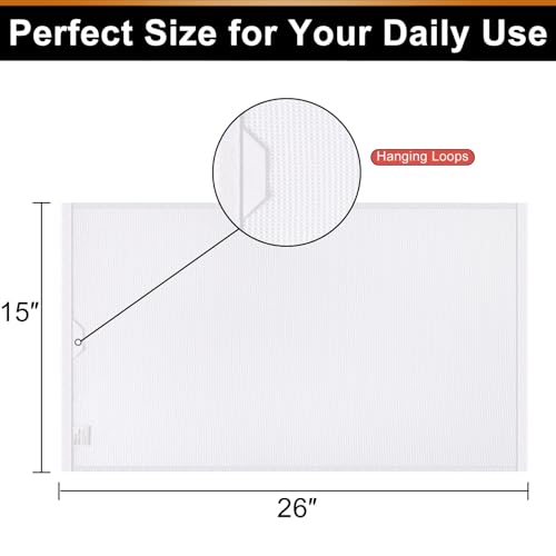 Homaxy 100% Cotton Waffle Weave Kitchen Towels, 6 Pack, White - color: White, size: 16 x 26 - 6 Pack