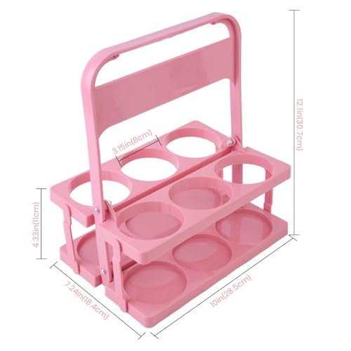 Bodaon Drink Holder Cup Carriers,Delivery Holder for Drinks, (Pink,6-Cup) - color: Pink, size: 6-Cup