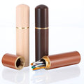 Sibba 3 PCS Wooden Sewing Needles Storage Case Portable Needle Holder Versatile Sewing Storage Case Needle Tube Keeper Container for Embroidery Knitting Crafts Toothpick Bead Organizer Beech Rosewood
