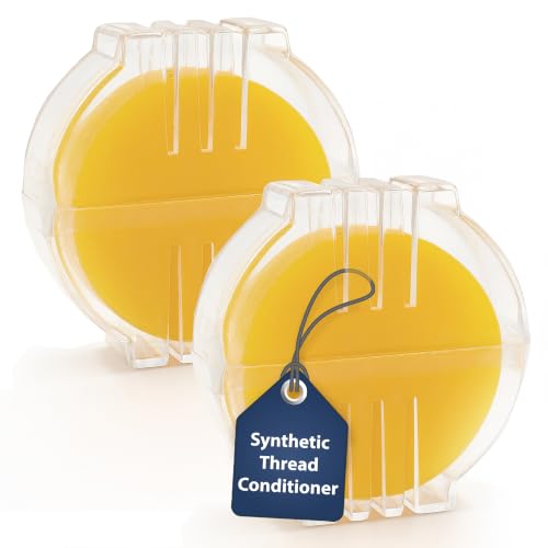 Thread Wax and Thread Conditioner (2pk) - for Sewing and Gloss Threads Waxer. Magic Conditioner for Hand Sewing Embroidery. Hand Quilting Supplies to Strengthen and Reduce Knots - style: 2pk Synthetic