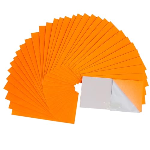 Jtnohx Self Adhesive Felt Sheets Adhesive Backed Felt Fabric Orange 33Pcs - color: Orange