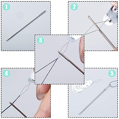WILLBOND 200 Pcs Embroidery Needle Threader Stitch Insertion