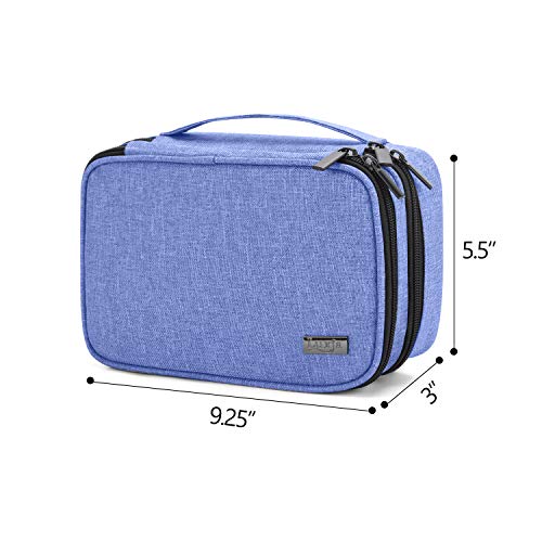 Luxja Double-Layer Sewing Organizer, Dark Blue - color: Dark Blue