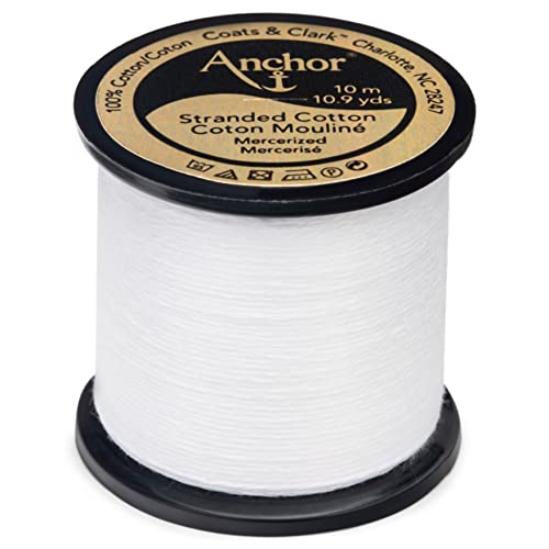 Anchor Cotton Embroidery Floss for Cross Stitching, Snow White, 3 Pack - color: Snow White, size: 10.9y/10m