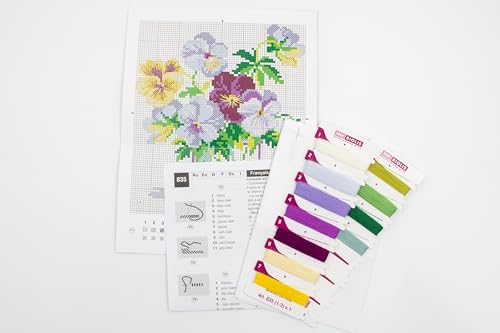 RIOLIS 835 Pansies Counted Cross Stitch Kit 7.87 x 7.87 in