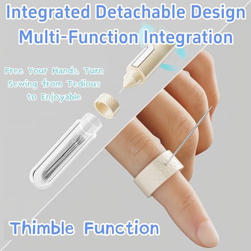 2-Pack 5-in-1 Sewing Tools with Seam Ripper and Magnetic Needle Case