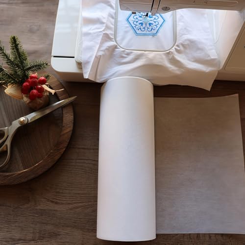 12 Inch x 50 Yards Tear Away Stabilizer for Embroidery, Easy to Tear Embroidery Backing Stabilizer - Medium Weight
