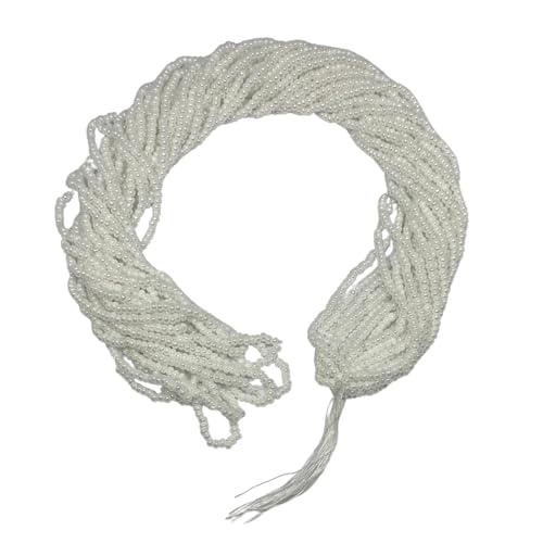 11/0 Glass Seed Beads for Jewelry Making Kit, 2 mm, 12 String Hanks (Bright White) - color: Bright White