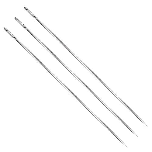 Stainless Steel Fishing Bait Rigging Needles Threader Set, Fish Bait Worm-Minnow-Anchovy Threader Needle Rustproof Threading Tool for Saltwater Freshwater Fishing Tackle Kit - size: 7"Long