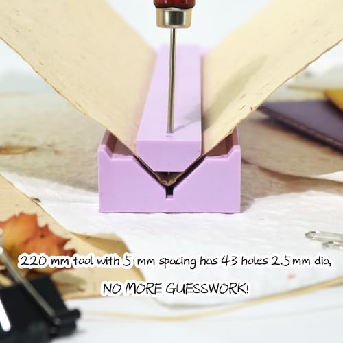 UPTTHOW Signature Punching Tools for Bookbinding for DIY Notebook, Journals - color: Purple