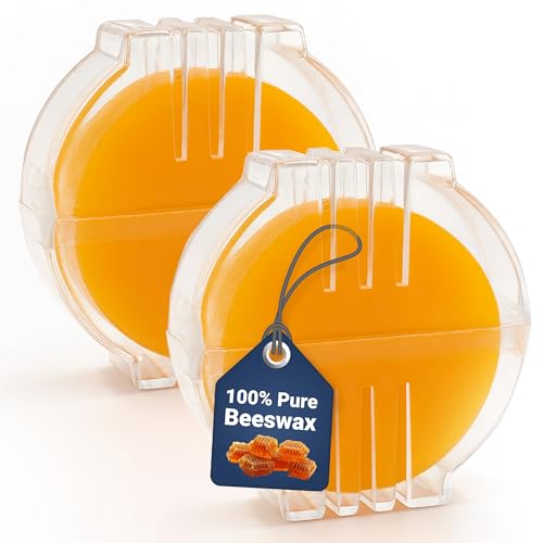 Thread Wax and Thread Conditioner (2pk) - Contains Beeswax for Sewing and Gloss Threads Waxer. Magic Conditioner for Hand Sewing Embroidery. Hand Quilting Supplies to Strengthen and Reduce Knots - style: 2pk beeswax
