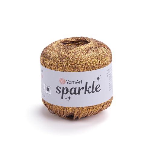 YarnArt Sparkle – Metallic Glitter Fine Lightweight Yarn for Crochet, Knitting, Amigurumi, Shawls, Cardigans & DIY Crafts (1312) - color: 1312