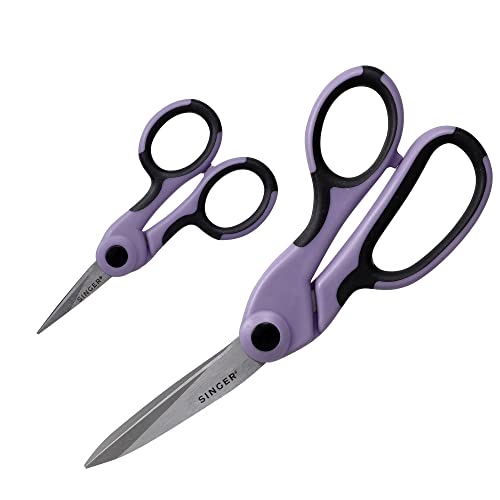 SINGER ProSeries™ Fabric & Detail Sewing Scissors Set, Lilac, 2 Count