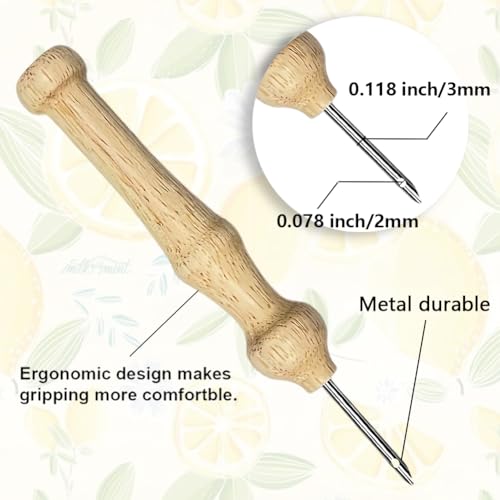 BEUNITONE 2Pcs Drinks Punch Needle Kit for Adults Beginners, Complete Embroidery Craft Kit Needlepoint Kits for Adults with Hoop, Punch Needle Starter Craft Set for Gifts and Home Decor 20x20CM - color: 14-Drinks