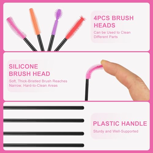 16pcs Sewing Machine Cleaning Kit, Sewing Machine Crevice Cleaning Tools Including Dual-Head Brush Screwdriver Silicone Brush Tweezers Seam Ripper Sewing Machine Repair Accessories